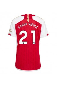 Arsenal Fabio Vieira #21 Jalkapallovaatteet Naisten Kotipaita 2023-24 Lyhythihainen